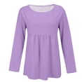 thumbnail image 3 of ZJXFGS Tunic Tops for Women Loose Fit Dressy Fall Outfits for Women 2025 Professional Blouses for Women Cute T Shirts Cute Tops Womens Tops Women'S Shirts Work Blouses Purple M, 3 of 5