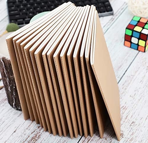 Tekola 16 Pack Kraft Notebooks, Journals in Bulk for Writing, Blank Paper Sketchbooks, 60 Pages Notebook, 8.3x5.5 Inch, A5 Size, Travel Journal Set, for Gifts, Students and Office Supplies