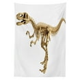 thumbnail image 3 of Ambesonne Dinosaur Tablecloth Rectangular Table Cover, Fossil Dino Skeleton, 52"x70", Pale Brown White, 3 of 4