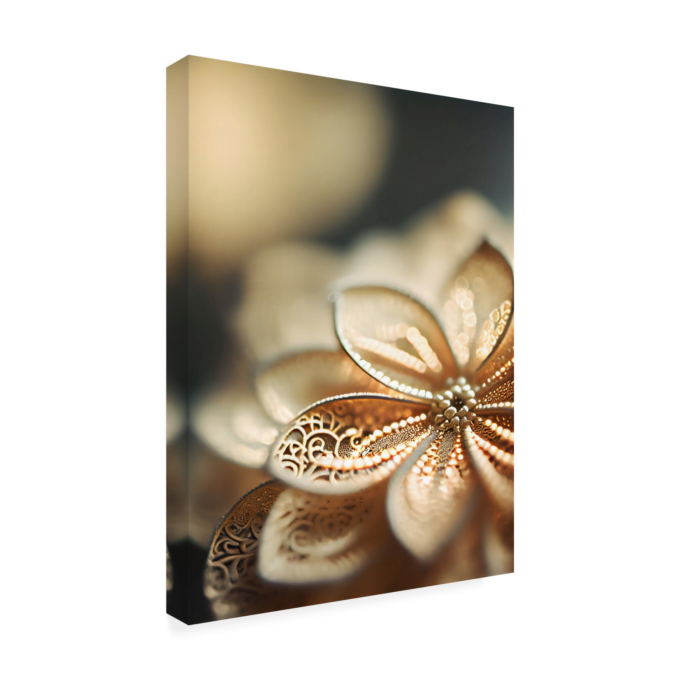 Canvas Wall Art - Treechild 'The Golden Flower' Wall Art for Living Room, Bedroom, or Office D?cor by Trademark Fine Art - 24 x 32 Inches