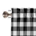 thumbnail image 5 of Tier Curtains 45 Inches Long, Black White Plaid Window Treatment Curtain Drapes, Gradient Geometric Buffalo Checkered Small Curtain Drapes for Bathroom Laundry Room, 27.5"x45", 2 Panels, 5 of 7