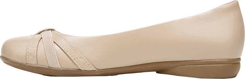 LIFE STRIDE Womens Beige Interwoven Strap Abigail Round Toe Slip On Flats 7  M