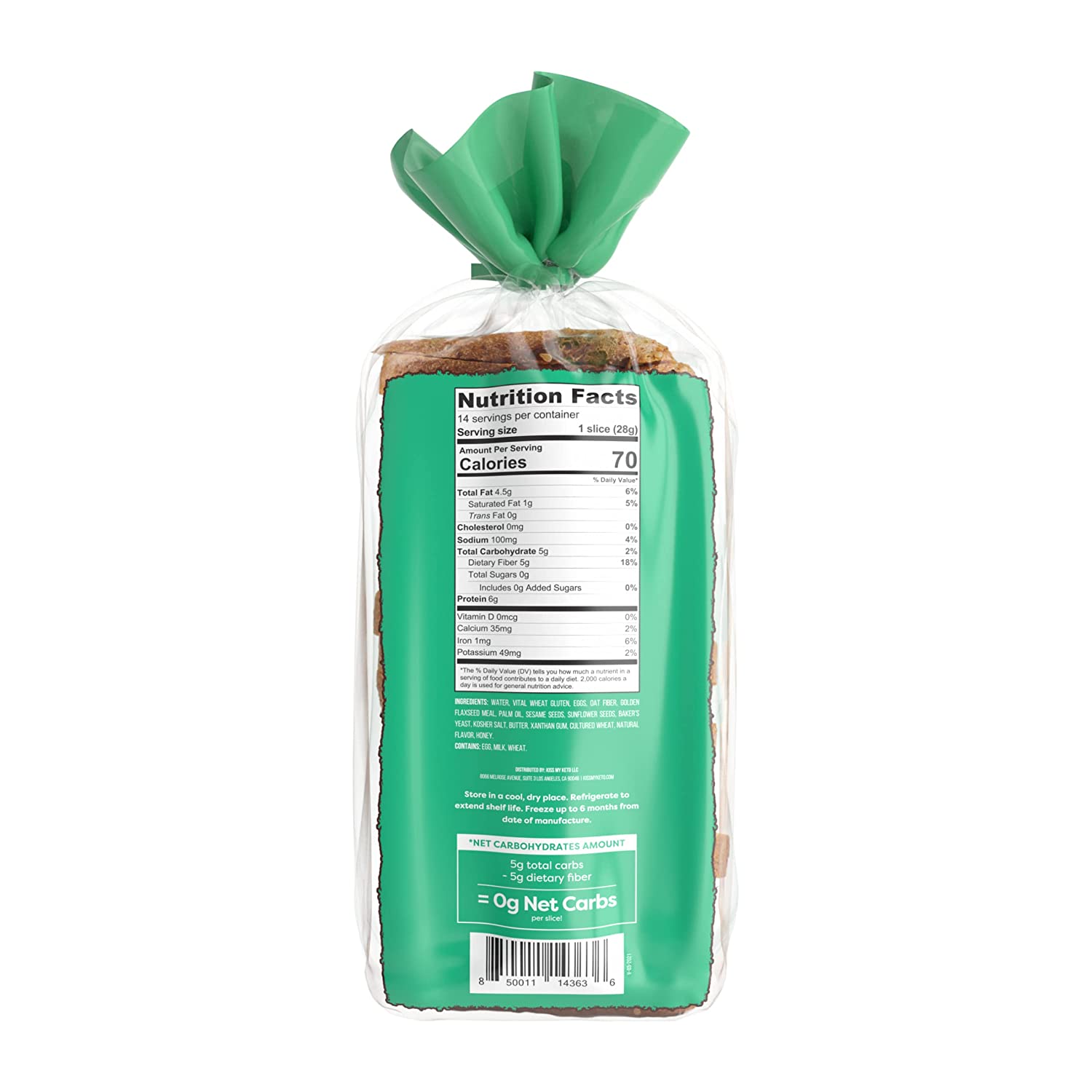 Nature's own sugar free bread ingredients