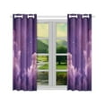 thumbnail image 2 of BSDHOME Stars in the Purple Night Sky Window Curtain Kitchen Curtain 26x39 inches (Two Pieces), 2 of 3