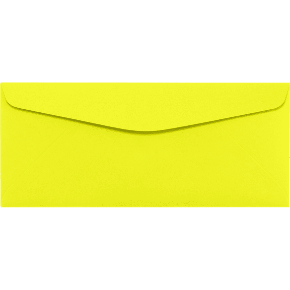LUXPaper #10 Regular Envelopes, 4 1/8 x 9 1/2, Electric Yellow, 250/Pack