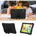 thumbnail image 3 of KOMI Kids Case for iPad Mini 6th Generation 2021 8.3-inch - Screen Protector Included - Butterfly Kickstand - Child Friendly EVA Foam Shockproof Cover Case with Shoulder Strap, Black, 3 of 5