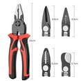 thumbnail image 2 of Five in One Multifunctional Interchangeable Pliers Set Steel Wire Pliers Old Vice Wire Stripping Pliers Set Tool, 2 of 8