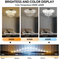 thumbnail image 6 of Crystal Ceiling Light, Modern Ceiling Light with Remote Control Silver 50*25cm, 6 of 20