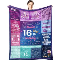 16th Birthday Gifts for Girls - Sweet 16 Gifts for Girls - 16 Year Old 60"X50" Blanket for Birthday - Gifts for 16 Year Old Girl - 16th Birthday Gift Ideas - Sweet Sixteen Birthday Decorations