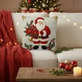 thumbnail image 7 of Christmas Decorative Pillow Covers 18x18" Red Christmas Pillow Cover Holiday Snowman Decoration Comfortable & Breathable Pillow Covers, 7 of 7
