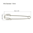 thumbnail image 2 of Uxcell 2.36 inch Large Metal Sewing Pins Safety Pins for Office Home Silver Tone 15 Pack, 2 of 5