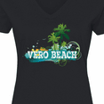 thumbnail image 4 of Inktastic Vero Beach Florida Vacation Women's V-Neck T-Shirt, 4 of 5
