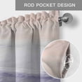 thumbnail image 6 of Purple Coastal Wave Farmhouse Short Window Curtain Valances, Summer Modern Ocean Beach Rod Pocket Kitchen Valances for Living Room Bedroom Bathroom Cafe 60" x 18", 6 of 8