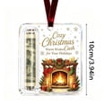 thumbnail image 2 of Christmas Acrylic Money Holder Ornament, Clear Cash Gift Hanging Tree Ornament, Fun Holiday Money Gift Idea for Xmas Decor, 2 of 6