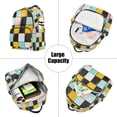 thumbnail image 5 of FORMRS Mini Backpack Purse for Women Travel Daypack Casual Shoulder Bag, Yellow Checkered Pattern, 5 of 7