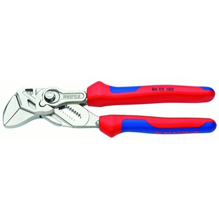 UPC: 0843221003081 | KNIPEX Tools 86 05 180  7-Inch Pliers Wrench with Comfort Grip Handles