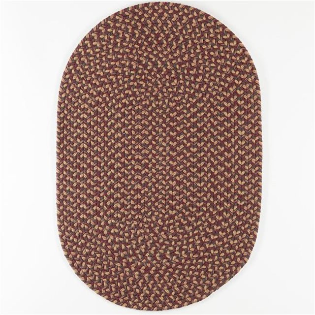 Rhody Rug CD46R048X072 4 x 6 ft. Camden Garnet Tweed Oval Rug