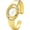 gold white, variant on Women's Bracelet Watch with Easy Read Arabic Numerals Dial, Stainless Steel Bangle Band, Quartz Dress Watch for Women in Rose