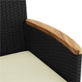 thumbnail image 4 of Yaheetech 5-Piece Outdoor Wicker Conversation Set with Ottomans and Coffee Table, Set of 5, Black/Beige, 4 of 7