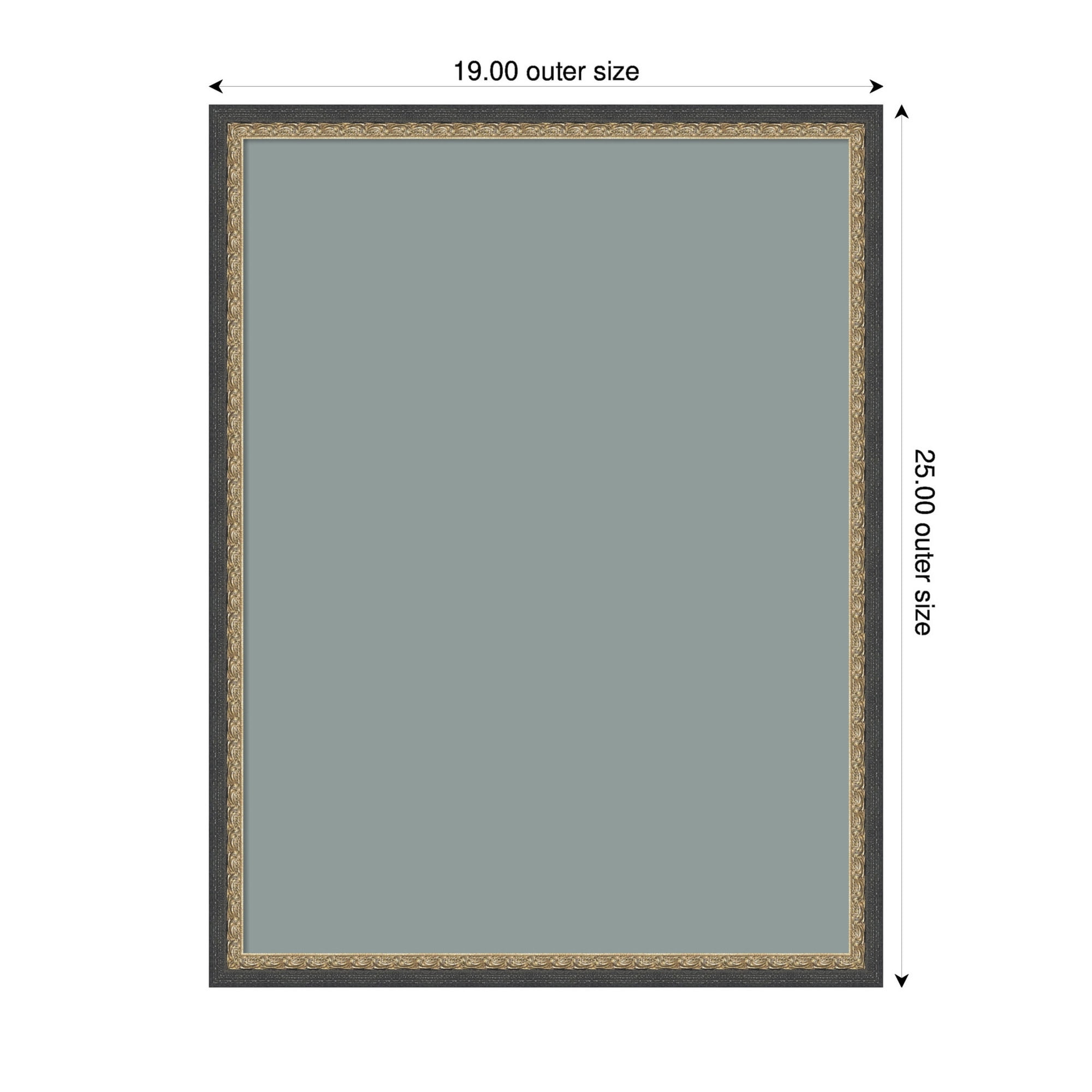 Kate and Laurel Framed Fabric Pinboard 19 x 25,  Printed Linen Decorative Bulletin Board for Use as a Vision Board or Wall Organization, Matinee Black Bronze Frame