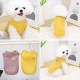 thumbnail image 5 of Casual Round Neck Pet T-shirt - Cute Solid Color Dog Cat Vest with Bear Pattern - Perfect for Spring, 5 of 8