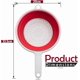 thumbnail image 5 of Collapsible Colander with Handle Space Saving Heavy Duty Kitchen Strainer Foldable Assorted Color Food Grade Silicone Drain Basket for Draining 3Pcs, 5 of 5