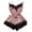 Hot Pink, variant on Oalirro Pajamas Sets for Women Casual Short Sleeve Top with Shorts Homewear 2 Piece Pjs Shorts Set Blue,L