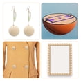 thumbnail image 5 of 40Pack Half Wood Beads, 25mm Unfinished Hemisphere Balls Round Natural Wooden Beads, 5 of 5