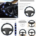 thumbnail image 3 of Renewold Dolphin Love Blue Violet 11 PCS Car Seat Cover Set for Men Women, Breathable Front Rear Seat Protector with Steering Wheel Cover Seat Belt Cover Cup Holder Key Ring Car Accessories Decor, 3 of 7