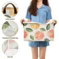 thumbnail image 5 of Yayeee Foldable Storage Basket for Shelves with Handles Set of 2 Waterproof Cloth Bins, Watercolor Orange, 5 of 7