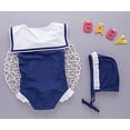 thumbnail image 2 of Baby Girls Sleeveless Navy Sailor Swimsuit And Hat 2-pc (3T), 2 of 5
