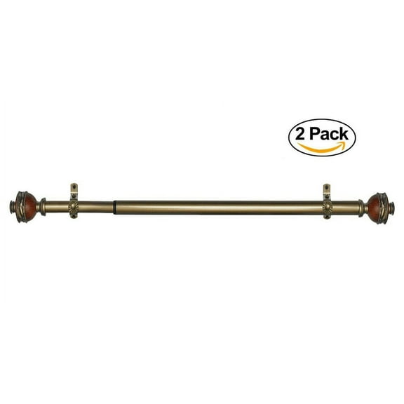 Achim Home Furnishings Camino Ava Window Rod and Finial, 66 to 120-Inch (Set of 2)