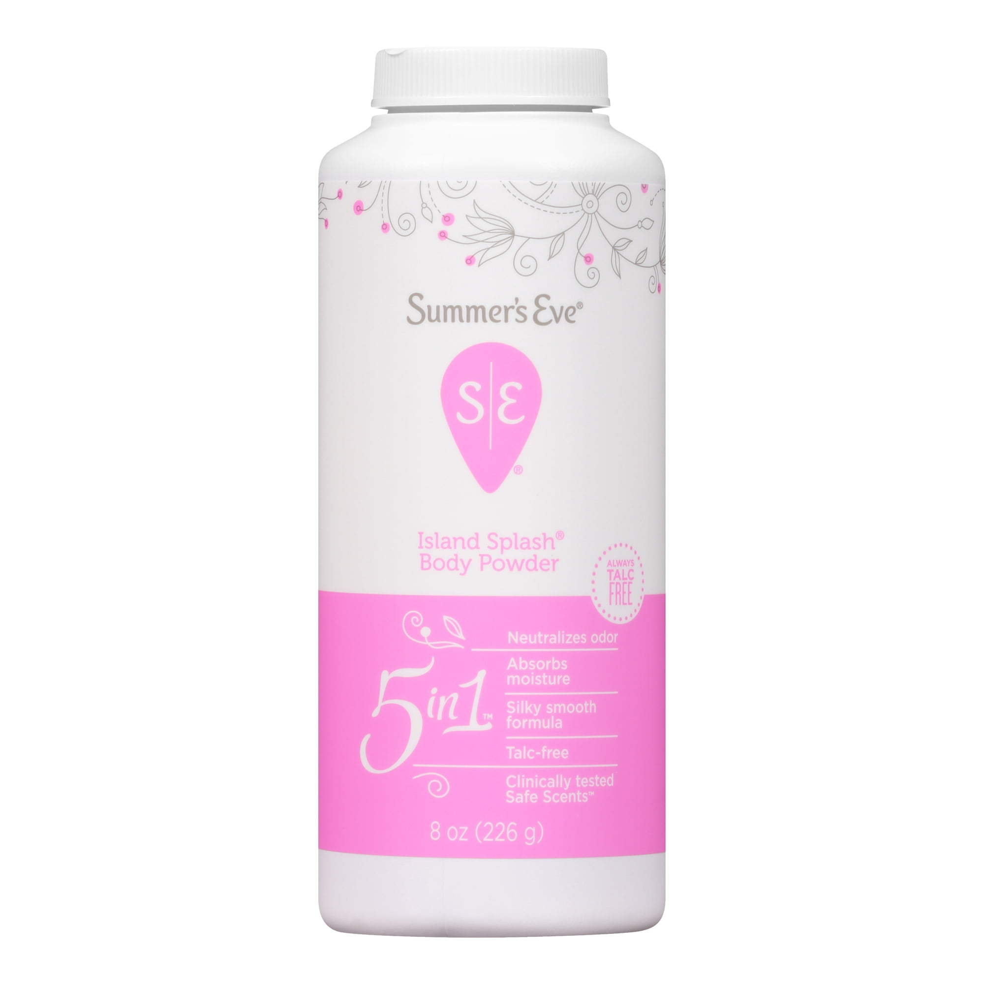 Summer's Eve Body Powder, Prevents Moisture, Island Splash, 8oz
