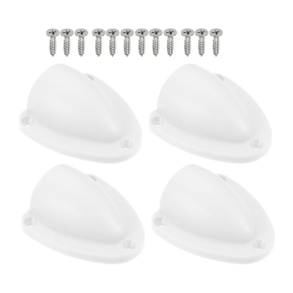 Unique Bargains 2 Pair 2.48"x2.28"x0.94" Marine Boat Transducer Wire Cable Cover White