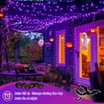 thumbnail image 5 of JMEXSUSS 2 Pack Purple Halloween Lights, Each 33ft 100 LED Purple Solar Halloween Lights Outdoor, Waterproof 8 Modes Purple Solar Lights for Tree Patio Christmas Halloween Decorations, 5 of 7