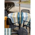 thumbnail image 6 of Square Outdoor Tablecloth with Umbrella Hole Blue Yellow Striped Outside Table Cloth Waterproof Patio Table Cover Modern Stripes Art Watercolor Zipper Tablecloths for Picnic Party Camping 60x60 Inch, 6 of 8