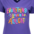 thumbnail image 4 of Inktastic Everything is Gonna Be Alright Inspirational Quote Women's V-Neck T-Shirt, 4 of 5