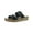 Black Smooth, variant on Womens Temppestt Open Toe Double Buckl Slide Sandals