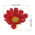thumbnail image 2 of Uxcell 0.98" Artificial Sunflower Flower Heads, 50 Pack Silk Sunflower Fake Heads for Wedding DIY Craft, Multi-color, 2 of 6