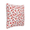 Bingfone Red Birds Linen Throw Pillow Covers Cushion Case Pocket Button