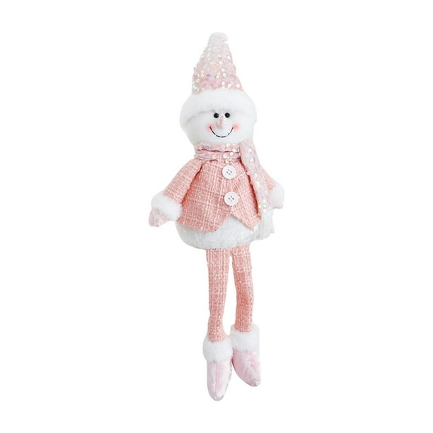 Muñeco de peluche navideño, adorno creativo, figura de peluche, muñeco de Navidad relleno para muñeco de nieve de piernas largas