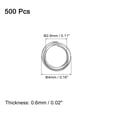 thumbnail image 2 of Unique Bargains 500Pcs Open Jump Rings, 4mm Stainless Steel O Rings, Split Rings Circle Clasp Connecting Rings, Silver, 2 of 7