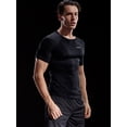 thumbnail image 5 of Cadmus Men's 3 Pack Compression Baselayer Athletic Workout T Shirts ,Black & Black & Black,XX-Large, 5 of 7