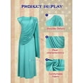 thumbnail image 5 of Statue of Liberty Greek Goddess Costume, White Long Dress, Halloween Cosplay Outfit, 5 of 7