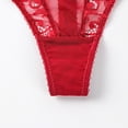 thumbnail image 5 of Varsbaby Lace Thongs Embroidery Transparent Low Rise Underwear Panty, 5 of 5