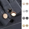 thumbnail image 2 of Cufflinks 1 Pair Men Cufflinks Geometry  Accessory Electroplating Wear-resistant Shirt Cuff Buttons for Daily Wear, 2 of 6