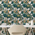 thumbnail image 2 of Ambesonne Botanical Peel & Stick Wallpaper for Home, Space Vibes Floral Print, 13"x36", Dark Teal and Pale Rose, 2 of 5