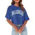 thumbnail image 3 of Soki Womens Tees Clearance Round Neck Graphic Shirts, 3 of 7