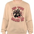 thumbnail image 2 of No You Hang up Ghost Sweatshirt Unisex Large Sand, 2 of 5