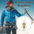 thumbnail image 3 of CNKOO Boc Vintage Key Chain Bronze Metal Double-sided Robot Key Ring Bag Charm Couple Pendant for Graduation Gift, 3 of 10